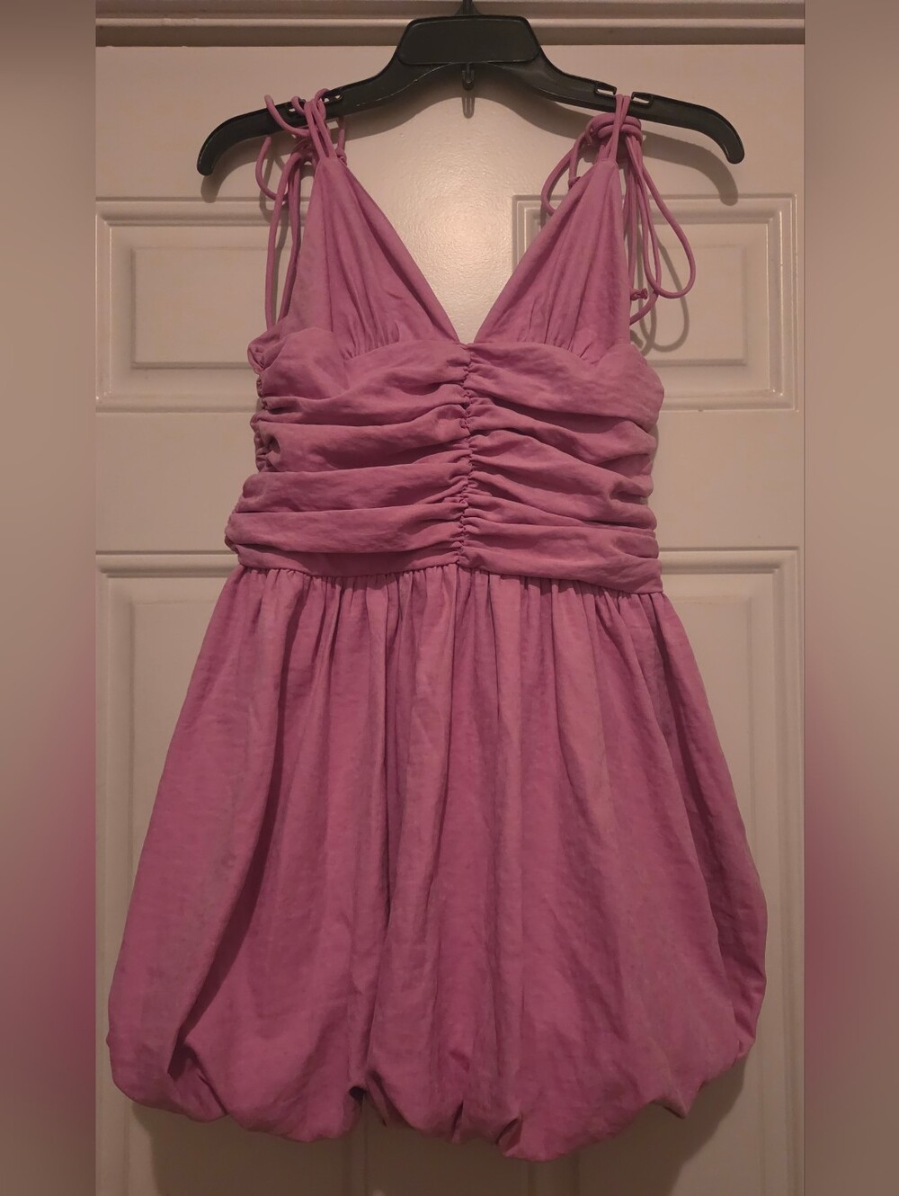 Women’s Pink Gathered Bust Balloon Type Sundress Nwt ,size 7/8